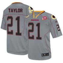 Nike Washington Redskins -21 Sean Taylor Lights Out Grey With 80TH Patch Men's Stitched NFL Elite Je Nike Washington Redskins -21 Sean Taylor Lights Out Grey With 80TH Patch Men's Stitched NFL Elite Je