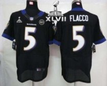 Nike Ravens -5 Joe Flacco Black Alternate Super Bowl XLVII Stitched NFL Elite Jersey Nike Ravens -5 Joe Flacco Black Alternate Super Bowl XLVII Stitched NFL Elite Jersey