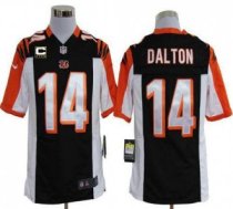 Nike Bengals -14 Andy Dalton Black Team Color With C Patch Stitched NFL Game Jersey Nike Bengals -14 Andy Dalton Black Team Color With C Patch Stitched NFL Game Jersey