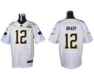 Nike New England Patriots -12 Tom Brady White 2016 Pro Bowl Stitched NFL Elite Jersey