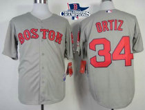 Boston Red Sox #34 David Ortiz Grey Cool Base 2013 World Series Champions Patch Stitched MLB Jersey Boston Red Sox #34 David Ortiz Grey Cool Base 2013 World Series Champions Patch Stitched MLB Jersey