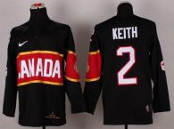 Olympic 2014 CA 2 Duncan Keith Black Stitched NHL Jersey