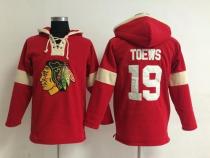Chicago Blackhawks -19 Jonathan Toews Red Pullover NHL Hoodie