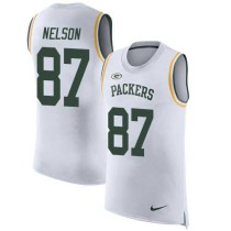 Nike Packers -87 Jordy Nelson White Stitched NFL Limited Rush Tank Top Jersey Nike Packers -87 Jordy Nelson White Stitched NFL Limited Rush Tank Top Jersey