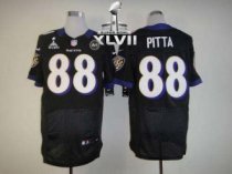 Nike Ravens -88 Dennis Pitta Black Alternate Super Bowl XLVII Men Stitched NFL Elite Jersey Nike Ravens -88 Dennis Pitta Black Alternate Super Bowl XLVII Men Stitched NFL Elite Jersey
