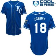 Kansas City Royals -18 Ben Zobrist Blue Alternate 2 Cool Base Stitched MLB Jersey