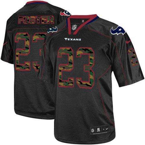 Nike Houston Texans #23 Arian Foster Black Men's Stitched NFL Elite Camo Fashion Jersey