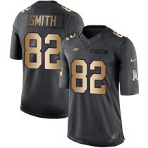 Nike Eagles -82 Torrey Smith Black Stitched NFL Limited Gold Salute To Service Jersey Nike Eagles -82 Torrey Smith Black Stitched NFL Limited Gold Salute To Service Jersey