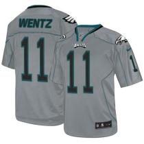 Nike Eagles -11 Carson Wentz Lights Out Grey Stitched NFL Elite Jersey Nike Eagles -11 Carson Wentz Lights Out Grey Stitched NFL Elite Jersey