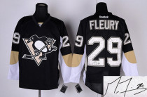 Autographed Pittsburgh Penguins -29 Andre Fleury Stitched Black NHL Jersey Autographed Pittsburgh Penguins -29 Andre Fleury Stitched Black NHL Jersey