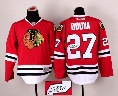 Autographed Chicago Blackhawks -27Jeremy Roenick Stitched Red NHL Jersey