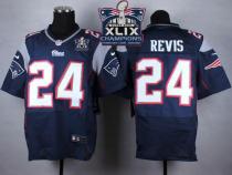 Nike New England Patriots -24 Darrelle Revis Navy Blue Team Color Super Bowl XLIX Champions Patch Me