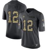 Arizona Cardinals -12 John Brown Nike Anthracite 2016 Salute to Service Jersey