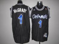 Mitchell And Ness Orlando Magic -1 Tracy Mcgrady Stitched Black Throwback NBA Jersey