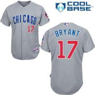 Chicago Cubs -17 Kris Bryant Grey Road Cool Base Stitched MLB Jersey