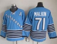 Pittsburgh Penguins -71 Evgeni Malkin Light Blue CCM Throwback Stitched NHL Jersey