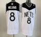Brooklyn Nets -8 Deron Williams White Home Revolution 30 Stitched NBA Jerseys