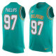 Nike Miami Dolphins -97 Jordan Phillips Aqua Green Team Color Stitched NFL Limited Tank Top Jersey