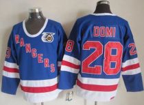 New York Rangers -28 Tie Domi Blue CCM 75TH Stitched NHL Jersey New York Rangers -28 Tie Domi Blue CCM 75TH Stitched NHL Jersey