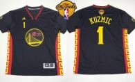 Golden State Warriors -1 Ognjen Kuzmic Black Slate Chinese New Year The Finals Patch Stitched NBA Je