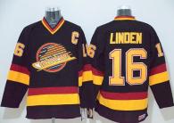 Vancouver Canucks -16 Trevor Linden Black CCM Throwback Stitched NHL Jersey