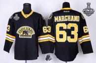 Boston Bruins Stanley Cup Finals Patch -63 Brad Marchand Black Third Stitched NHL Jersey