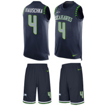 Seahawks -4 Steven Hauschka Steel Blue Team Color Stitched NFL Limited Tank Top Suit Jersey Seahawks -4 Steven Hauschka Steel Blue Team Color Stitched NFL Limited Tank Top Suit Jersey