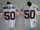 Mitchell and Ness Bears -50 Mike Singletary White With Big Number Bear Patch Stitched Throwback NFL