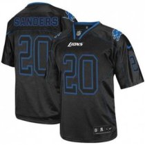 Nike Lions -20 Barry Sanders Lights Out Black Stitched NFL Elite Jersey Nike Lions -20 Barry Sanders Lights Out Black Stitched NFL Elite Jersey