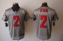 Nike Falcons 2 Matt Ryan Grey Shadow With Hall of Fame 50th Patch Stitched NFL Elite Jersey Nike Falcons 2 Matt Ryan Grey Shadow With Hall of Fame 50th Patch Stitched NFL Elite Jersey