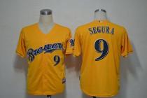 Milwaukee Brewers -9 Jean Segura Yellow Alternate Cool Base Stitched MLB Jersey Milwaukee Brewers -9 Jean Segura Yellow Alternate Cool Base Stitched MLB Jersey