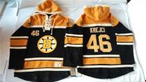 Boston Bruins -46 David Krejci Black Sawyer Hooded Sweatshirt Stitched NHL Jersey Boston Bruins -46 David Krejci Black Sawyer Hooded Sweatshirt Stitched NHL Jersey