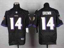 Nike Ravens -14 Marlon Brown Black Alternate Men's Stitched NFL New Elite Jersey Nike Ravens -14 Marlon Brown Black Alternate Men's Stitched NFL New Elite Jersey
