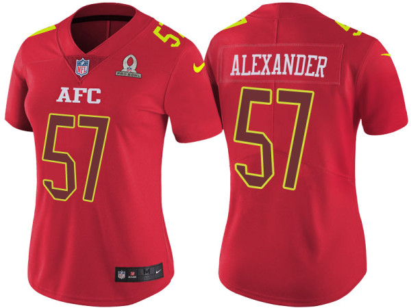 WOMEN'S AFC 2017 PRO BOWL BUFFALO BILLS #57 LORENZO ALEXANDER RED GAME JERSEY