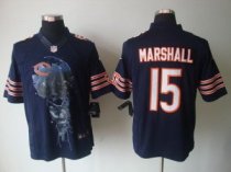 Nike Bears -15 Brandon Marshall Navy Blue Team Color Stitched NFL Helmet Tri-Blend Limited Jersey Nike Bears -15 Brandon Marshall Navy Blue Team Color Stitched NFL Helmet Tri-Blend Limited Jersey