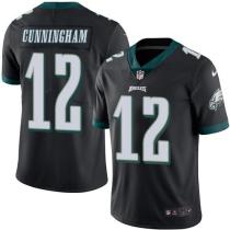 Nike Eagles -12 Randall Cunningham Black Stitched NFL Color Rush Limited Jersey Nike Eagles -12 Randall Cunningham Black Stitched NFL Color Rush Limited Jersey