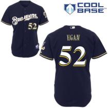 Milwaukee Brewers -52 Pat Egan Blue Cool Base Stitched MLB Jersey