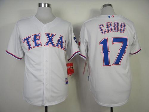 Texas Rangers #17 Shin-Soo Choo White Cool Base Stitched MLB Jersey