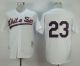 Mitchell and Ness 1990 Chicago White Sox -23 Robin Ventura White Throwback Stitched MLB Jersey