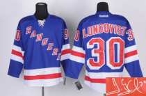 Autographed New York Rangers -30 Henrik Lundqvist Blue Stitched NHL Jersey Autographed New York Rangers -30 Henrik Lundqvist Blue Stitched NHL Jersey