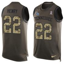 Nike Titans -22 Derrick Henry Green Stitched NFL Limited Salute To Service Tank Top Jersey Nike Titans -22 Derrick Henry Green Stitched NFL Limited Salute To Service Tank Top Jersey