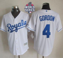 Kansas City Royals -4 Alex Gordon White New Cool Base W 2015 World Series Patch Stitched MLB Jersey Kansas City Royals -4 Alex Gordon White New Cool Base W 2015 World Series Patch Stitched MLB Jersey