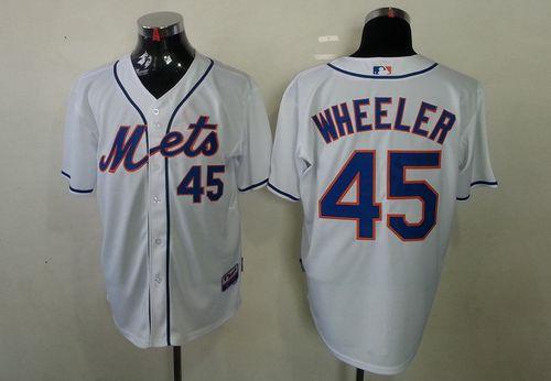 New York Mets -45 Zack Wheeler White Cool Base Stitched MLB Jersey