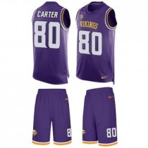 Vikings #80 Cris Carter Purple Team Color Stitched NFL Limited Tank Top Suit Jersey Vikings #80 Cris Carter Purple Team Color Stitched NFL Limited Tank Top Suit Jersey