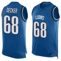 Nike Lions -68 Taylor Decker Blue Team Color Stitched NFL Limited Tank Top Jersey Nike Lions -68 Taylor Decker Blue Team Color Stitched NFL Limited Tank Top Jersey