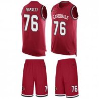 Cardinals -76 Mike Iupati Red Team Color Stitched NFL Limited Tank Top Suit Jersey