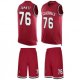 Cardinals -76 Mike Iupati Red Team Color Stitched NFL Limited Tank Top Suit Jersey