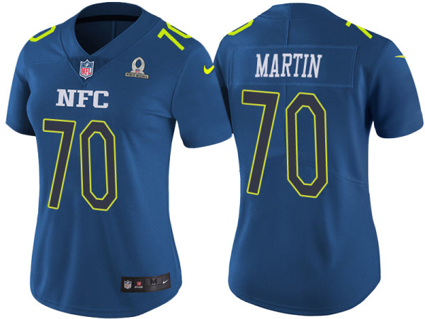 WOMEN'S NFC 2017 PRO BOWL DALLAS COWBOYS #70 ZACK MARTIN BLUE GAME JERSEY