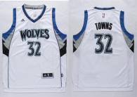 Minnesota Timberwolves -32 Karl-Anthony Towns White Stitched NBA Jersey