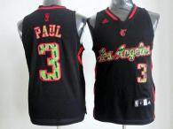Los Angeles Clippers -3 Chris Paul Black Camo Fashion Stitched NBA Jersey